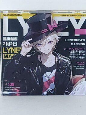 Lyney Genshin Impact Anime Waifu Thick Acrylic Trading Card 4in x 4in With Box